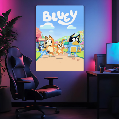 Bluey Metal Poster