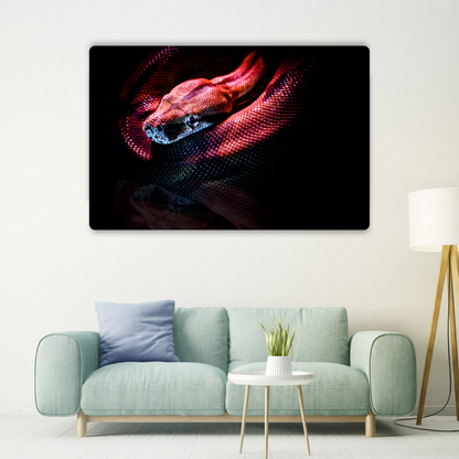 Red Snake Metal Poster