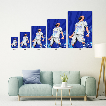 Karim Mostafa Benzema Metal Poster