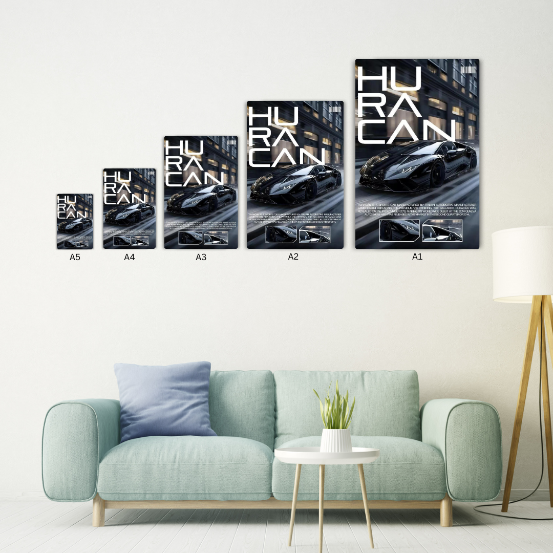 Huracan Metal Poster
