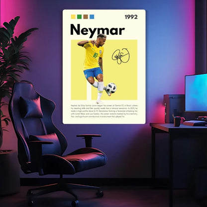 Neymar Da Silva Santos Jr. Metal Poster