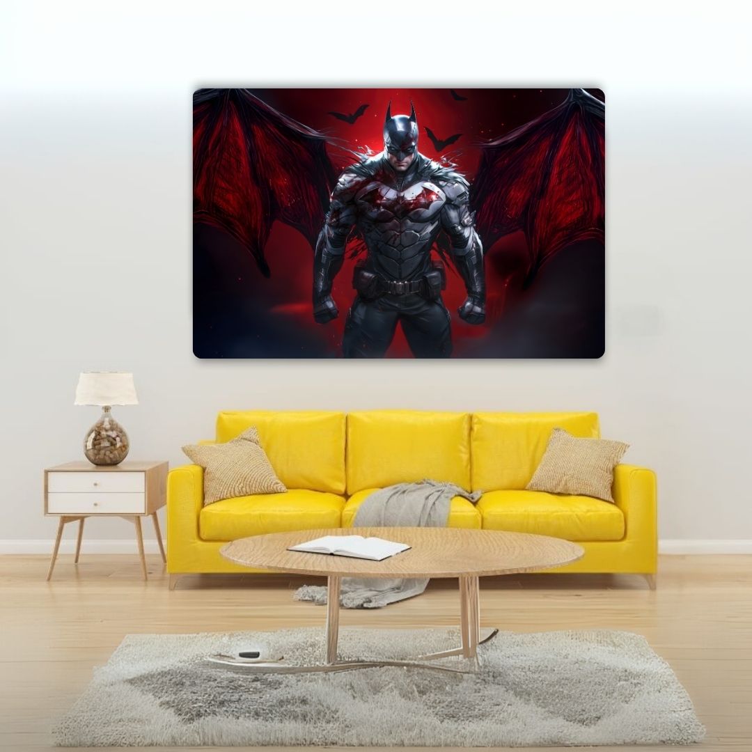 Batman In Action Metal Poster