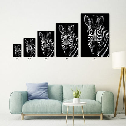 African Zebra Metal Poster