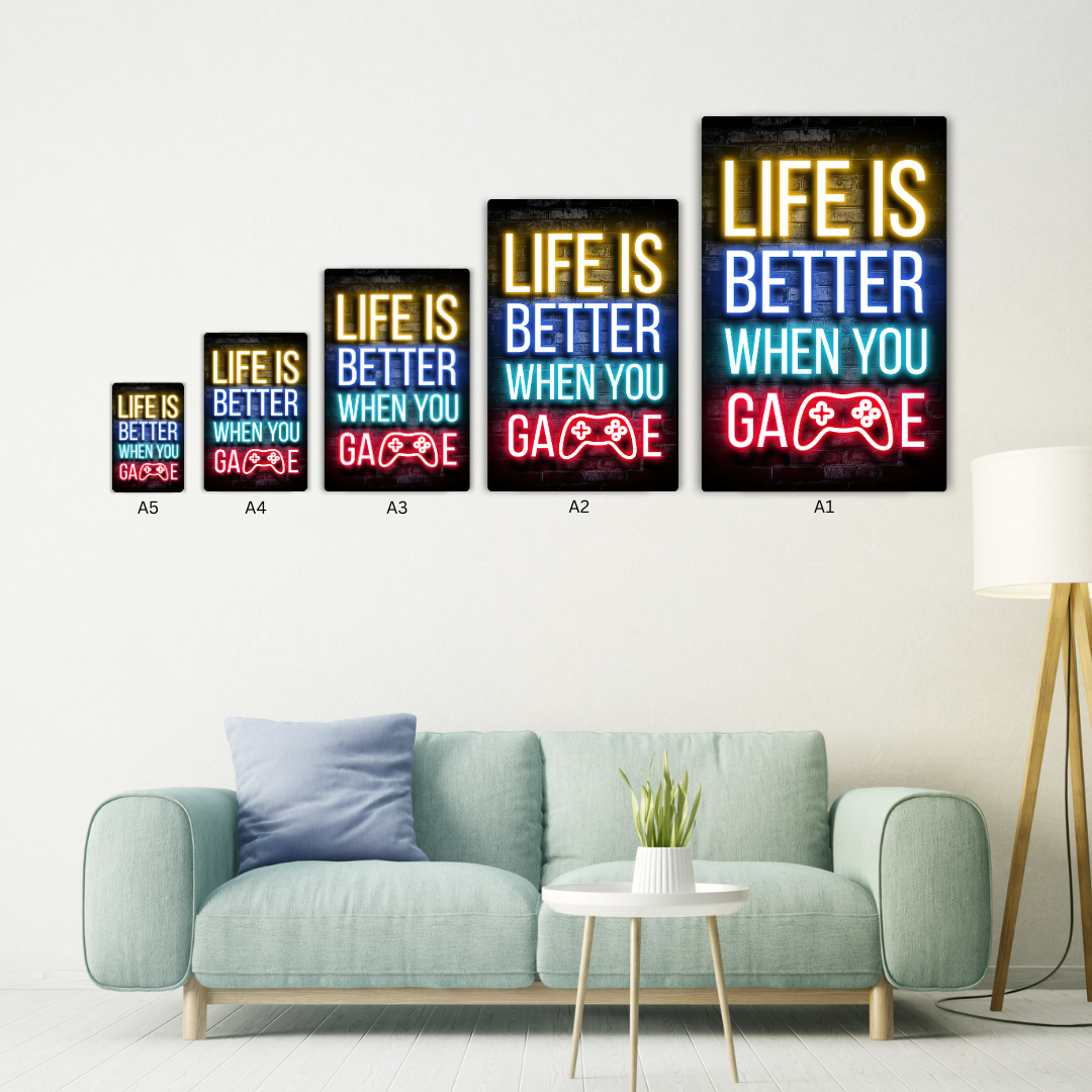 Gamer Life Metal Poster