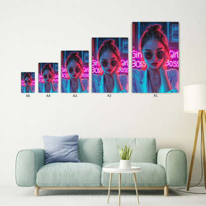 Boss Girl Metal Poster