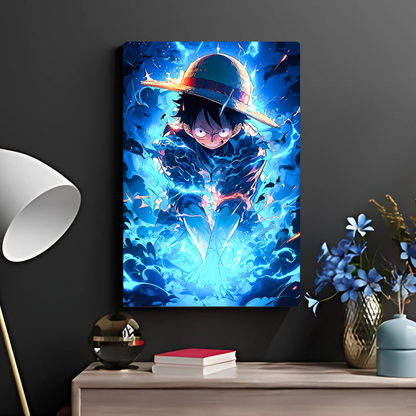 Luffy In Action Metal Poster