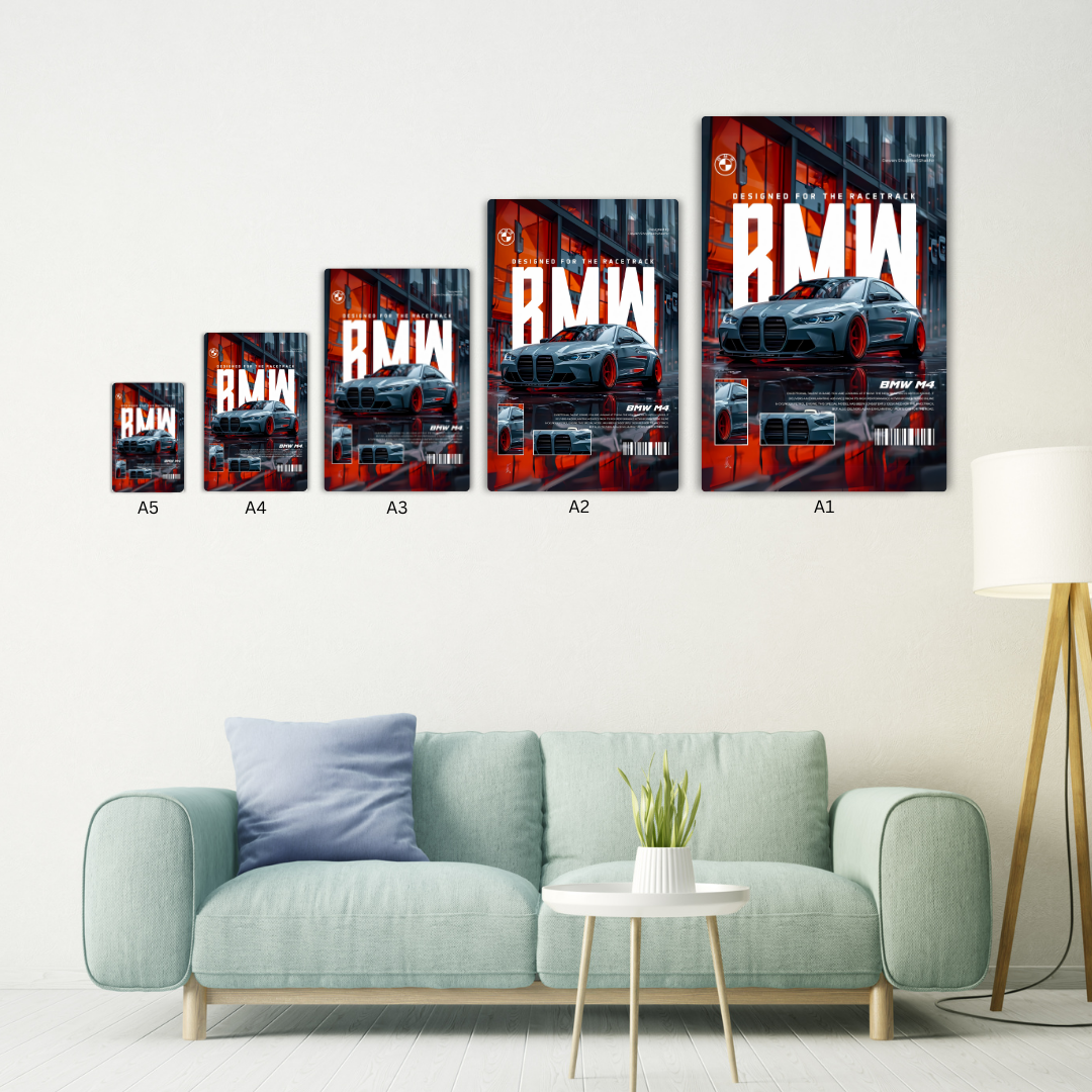 BMW M4 Metal Poster