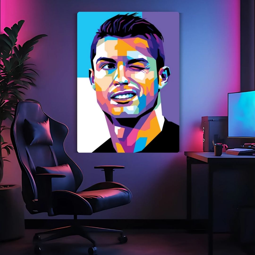 CR7 Pop Art Metal Poster