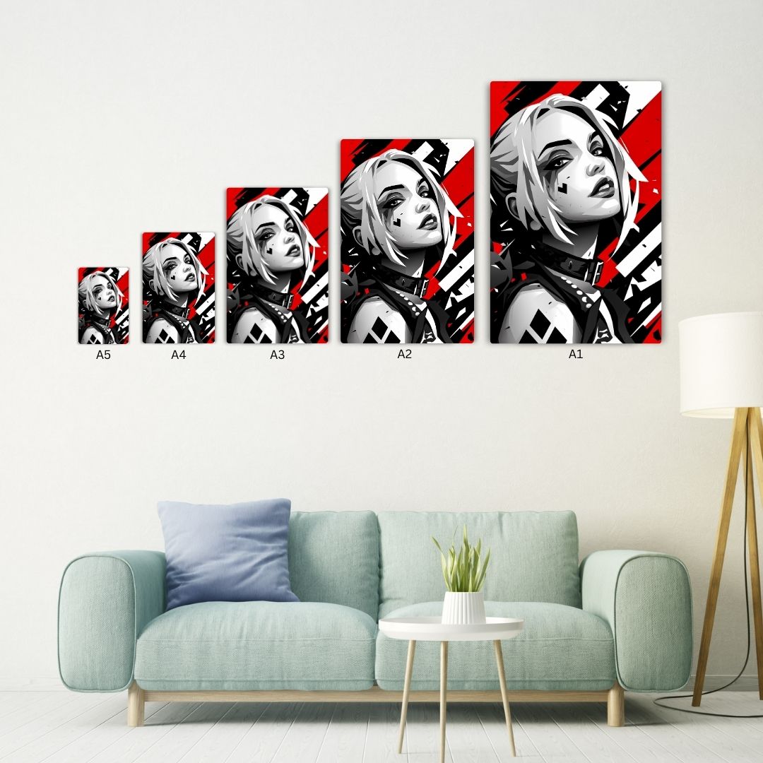 Harley Quinn Close-up Metal Poster