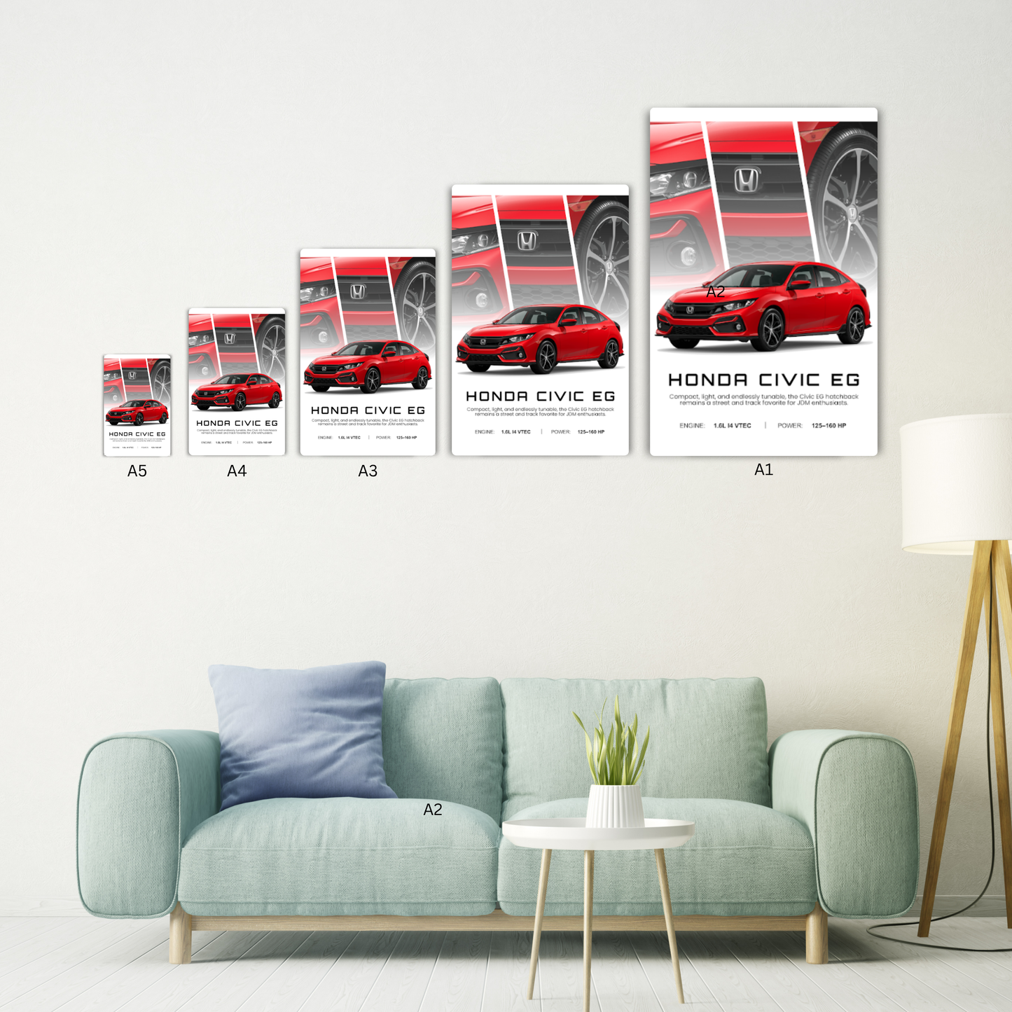 Honda Civic EG Metal Poster