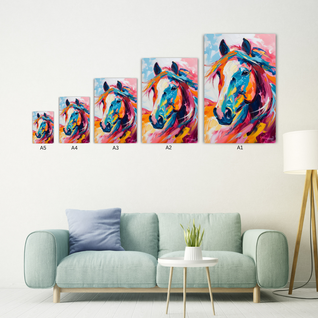 Horse Painting Metal Poster