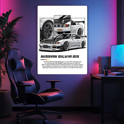 Nissan Silvia S15 Metal Poster