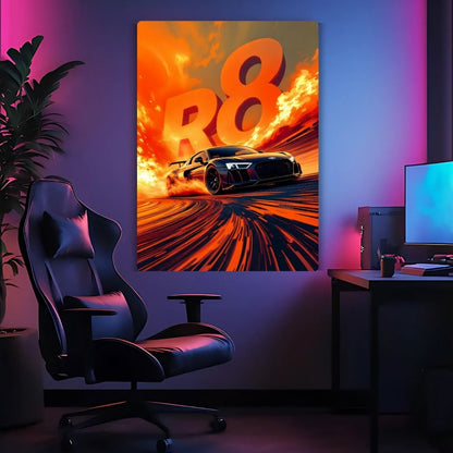 Audi R8 Metal Poster