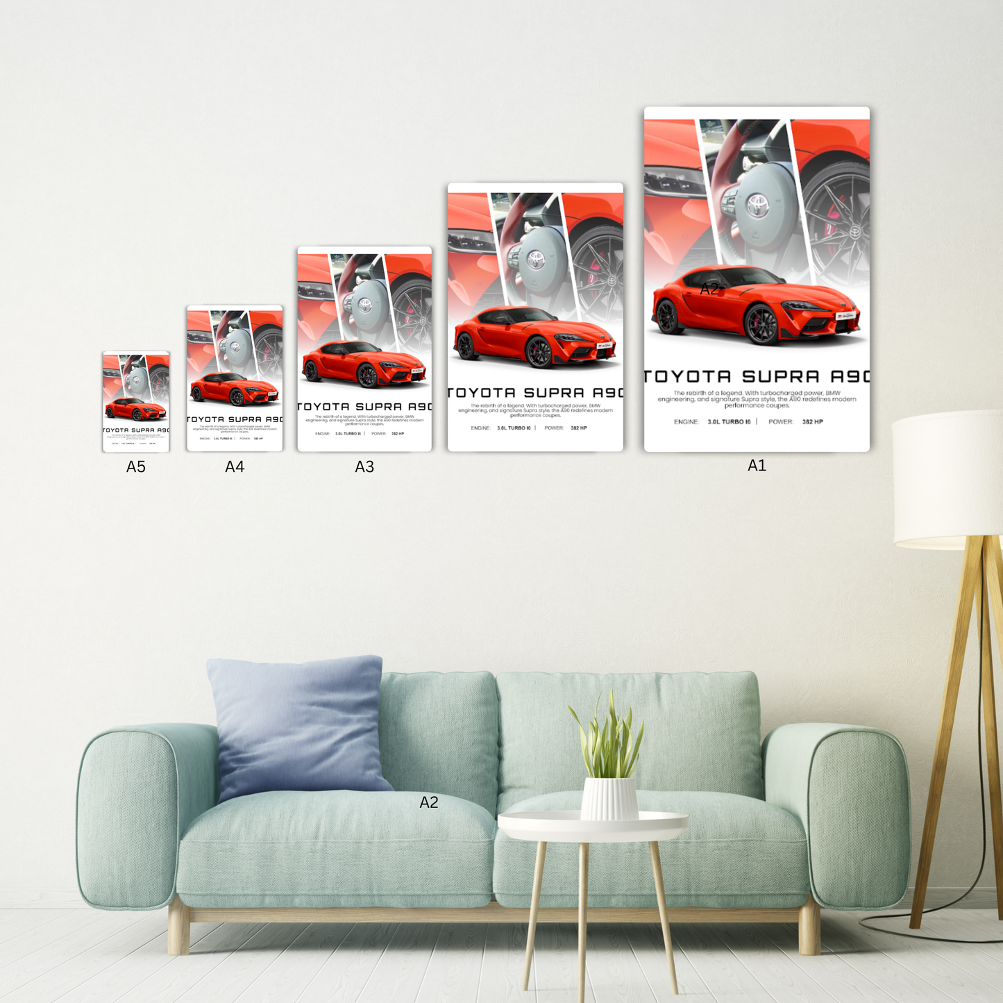 Toyota Supra A90 Metal Poster