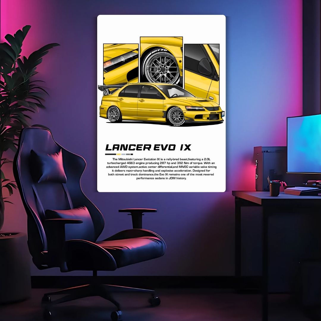Lancer EVO IX Metal Poster