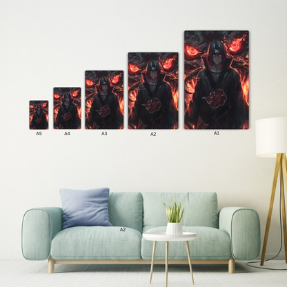 Itachi's Dragon Summons Metal Poster