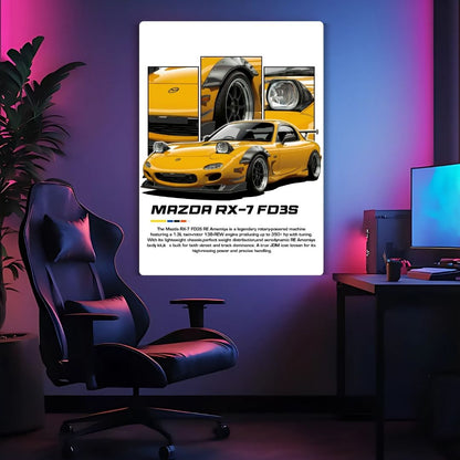 Mazda RX-7 FD3S Metal Poster