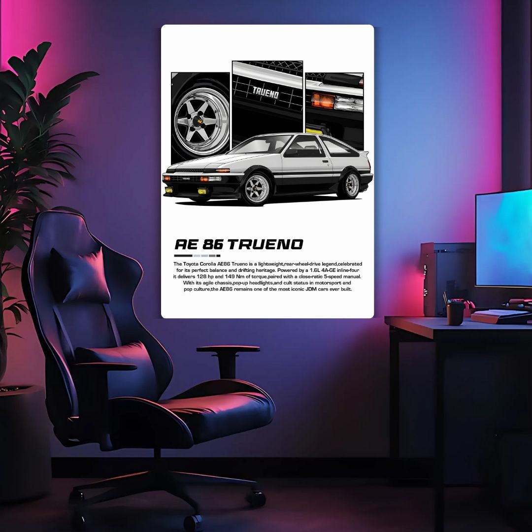 Toyota Corolla AE86 Metal Poster