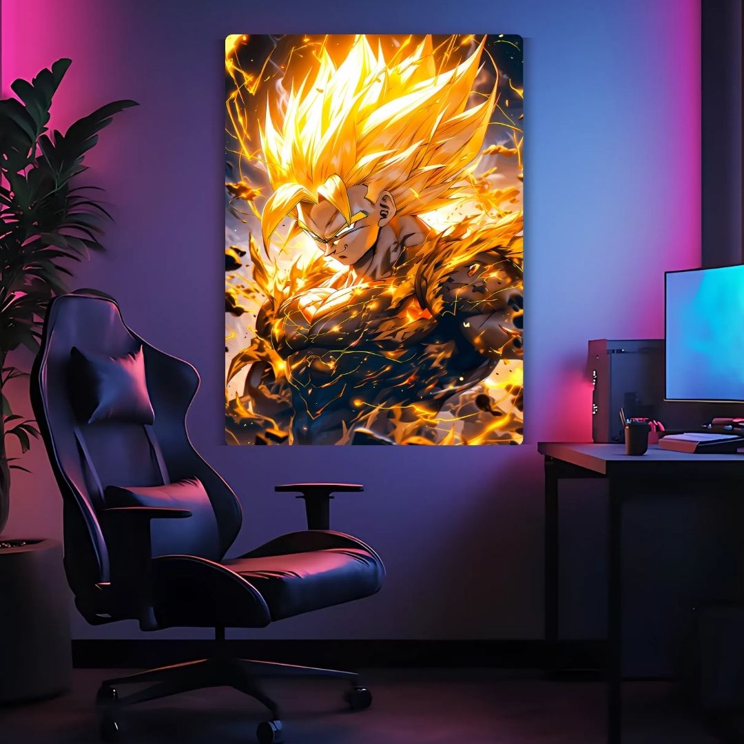 Super Saiyan's Fury Metal Poster