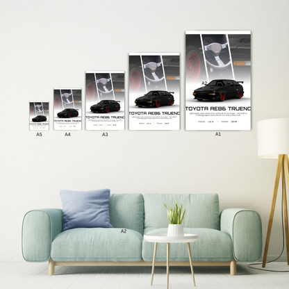 Toyota AE86 Trueno Metal Poster