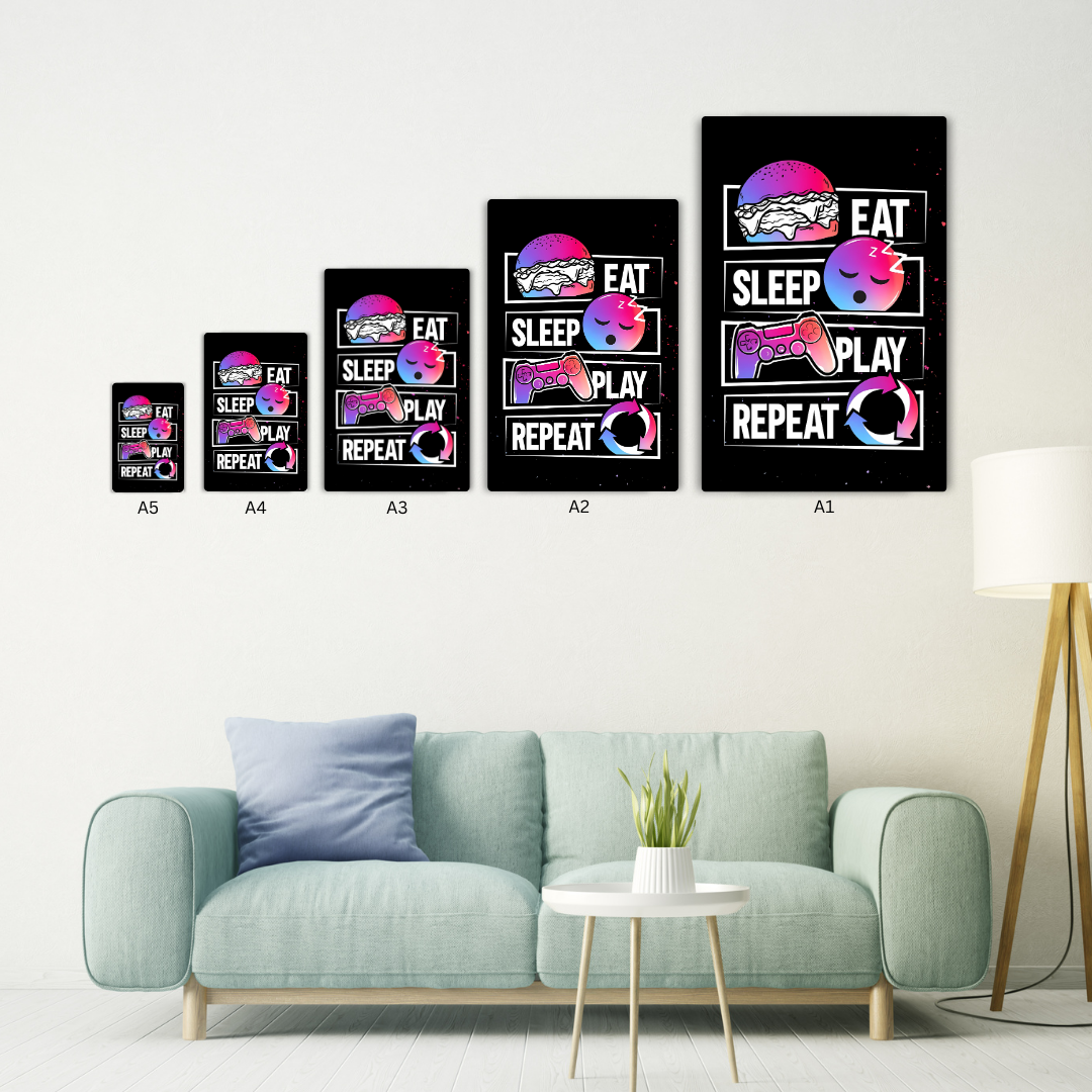 Gamer Routine Metal Poster