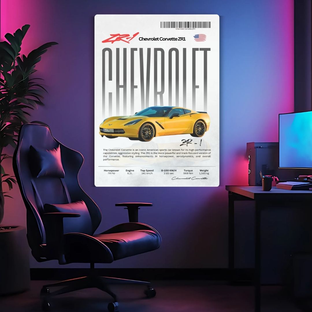 Chevrolet Corvette ZR1 Metal Poster
