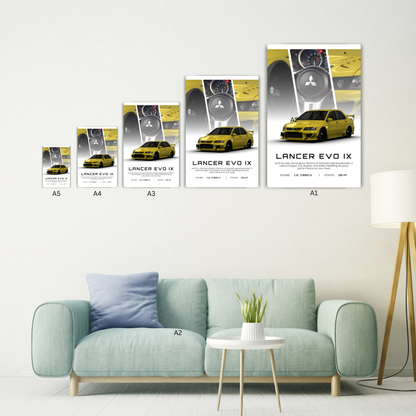 Lancer Evo XI Metal Poster