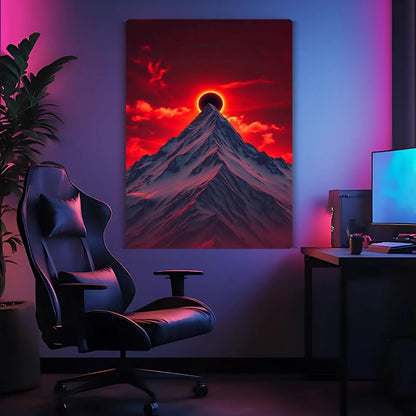 Red Mountain Metal Poster