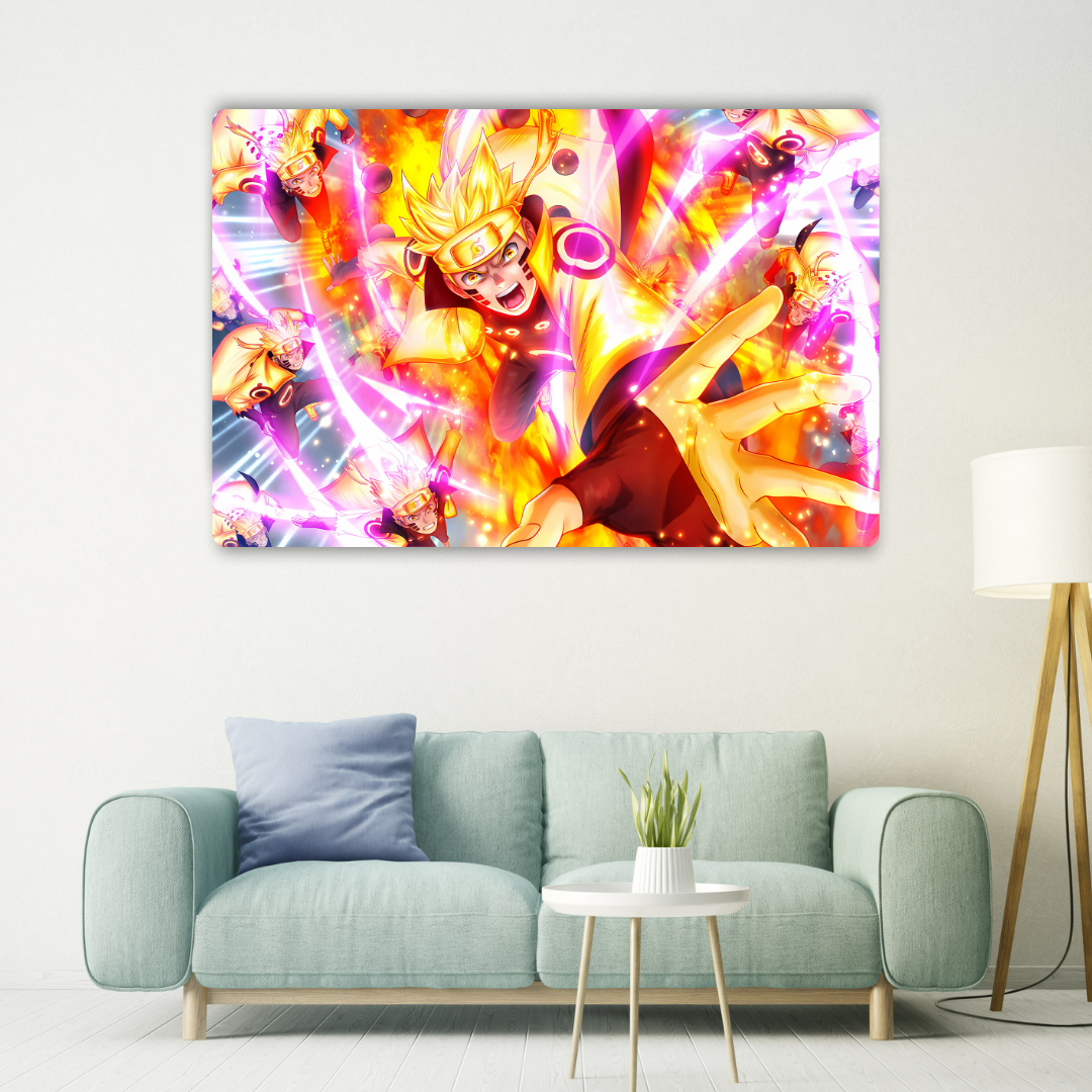 Dynamic Naruto Uzumaki Metal Poster