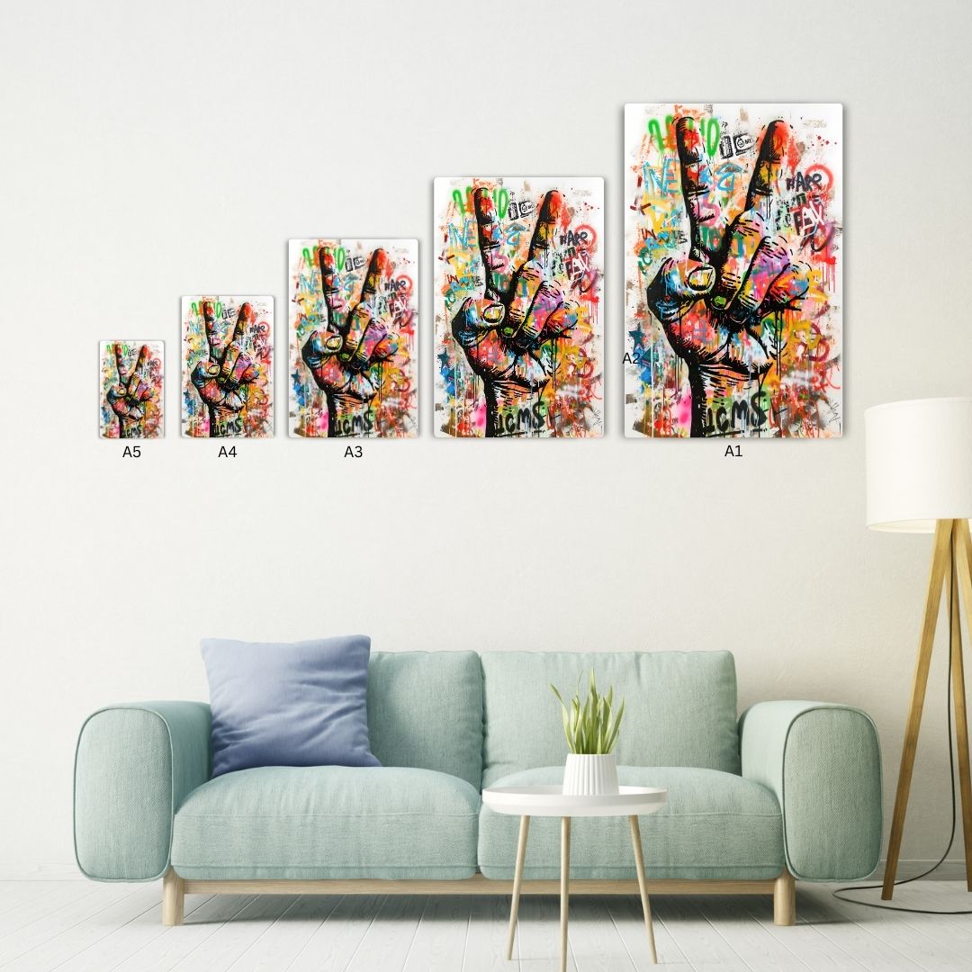 Peace Out Loud Metal Poster