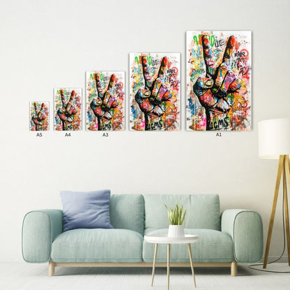 Peace Out Loud Metal Poster