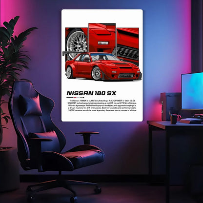 Nissan 180 SX Metal Poster