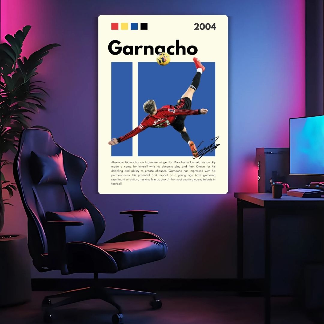 Alejandro Garnacho Metal Poster