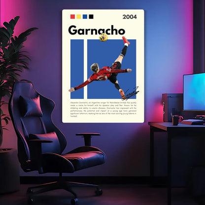 Alejandro Garnacho Metal Poster