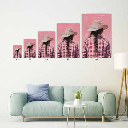 Cowgirl Metal Poster