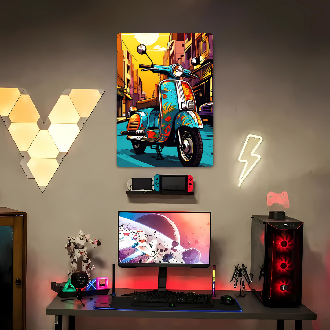 Scooter Art Metal Poster