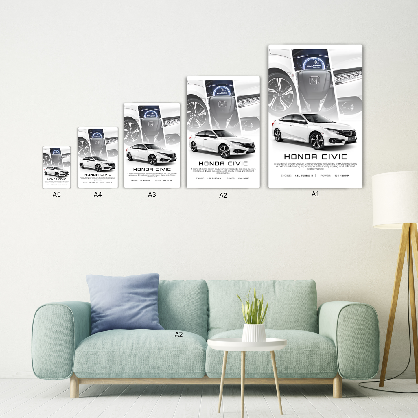 Honda Civic Metal Poster