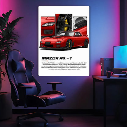 Mazda RX 7 Metal Poster