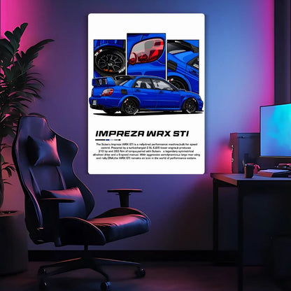 Impreza WRX STI Metal Poster