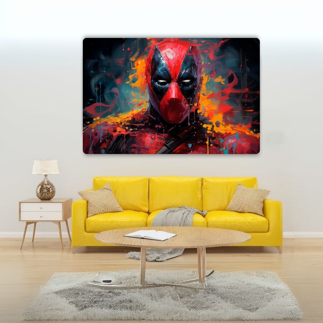 Abstract Deadpool Metal Poster