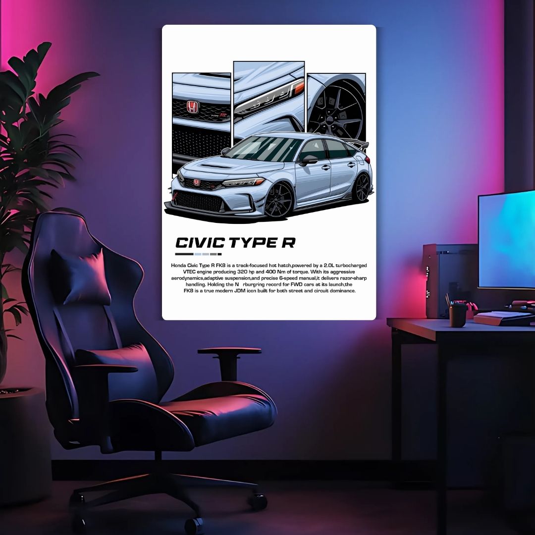 Civic Type R Metal Poster