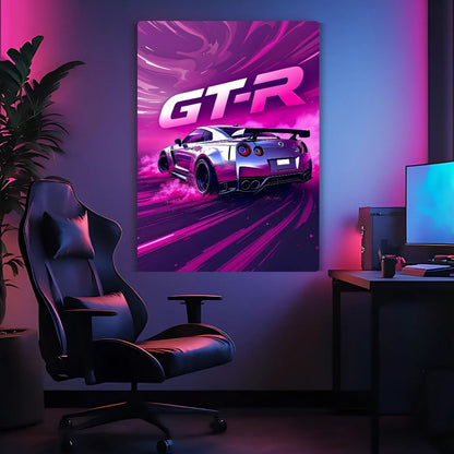 Nissan GT-R_ Purple Haze Metal Poster