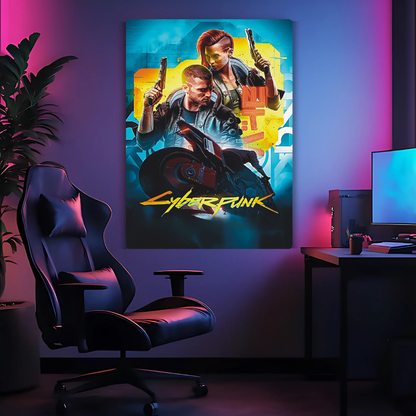 Cyber Punk Metal Poster