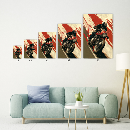 Biker Dude Metal Poster