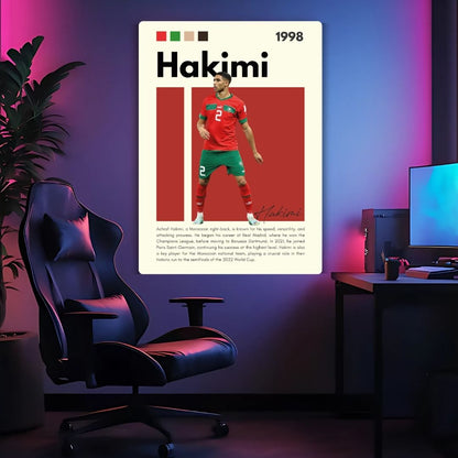 Achraf Hakimi Metal Poster