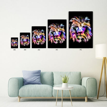 Abstract Lion Metal Poster