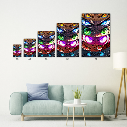 Anime Eyes Metal Poster