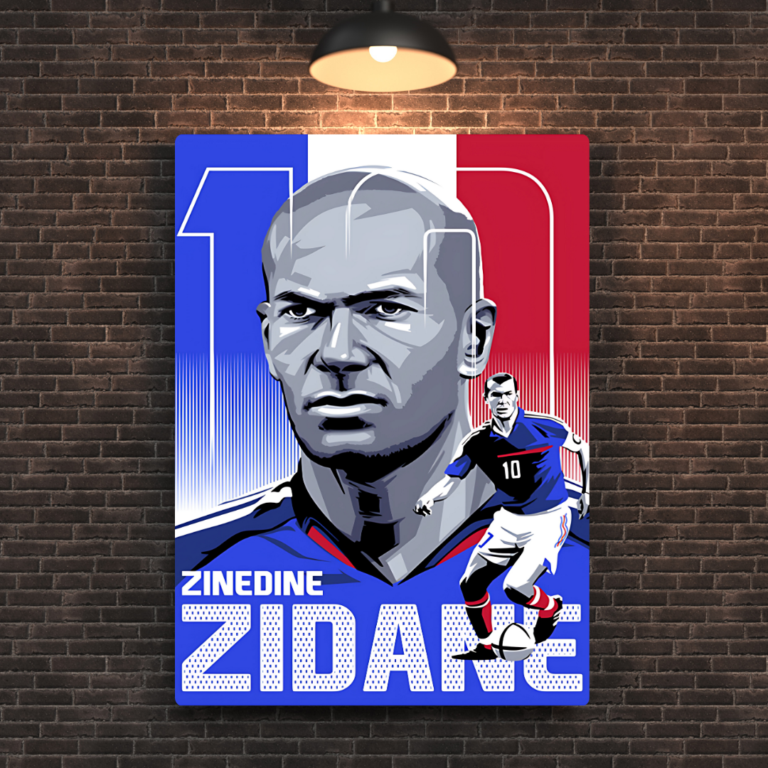 Zinedine Metal Poster