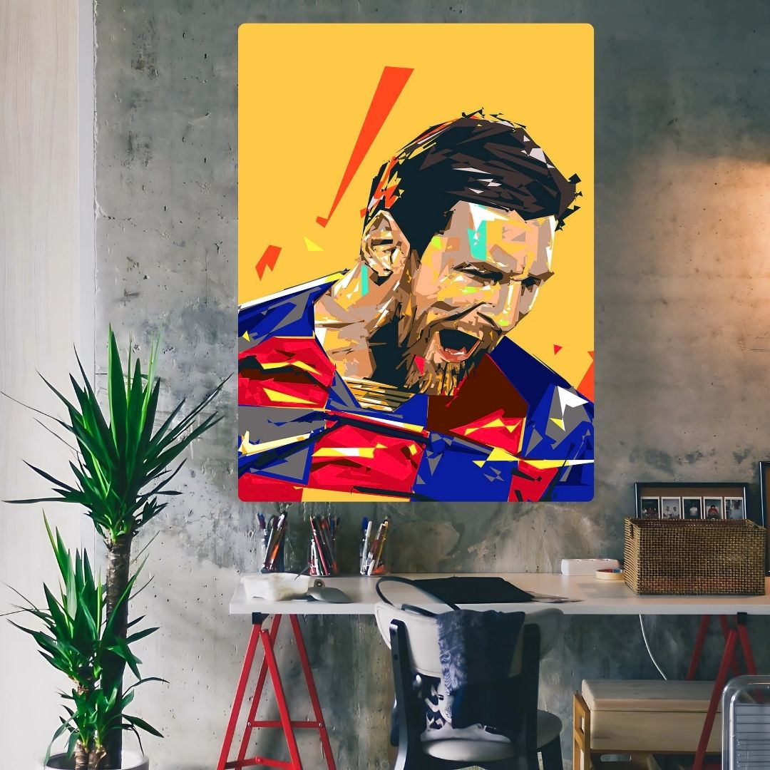 Messi The Goat Metal Poster