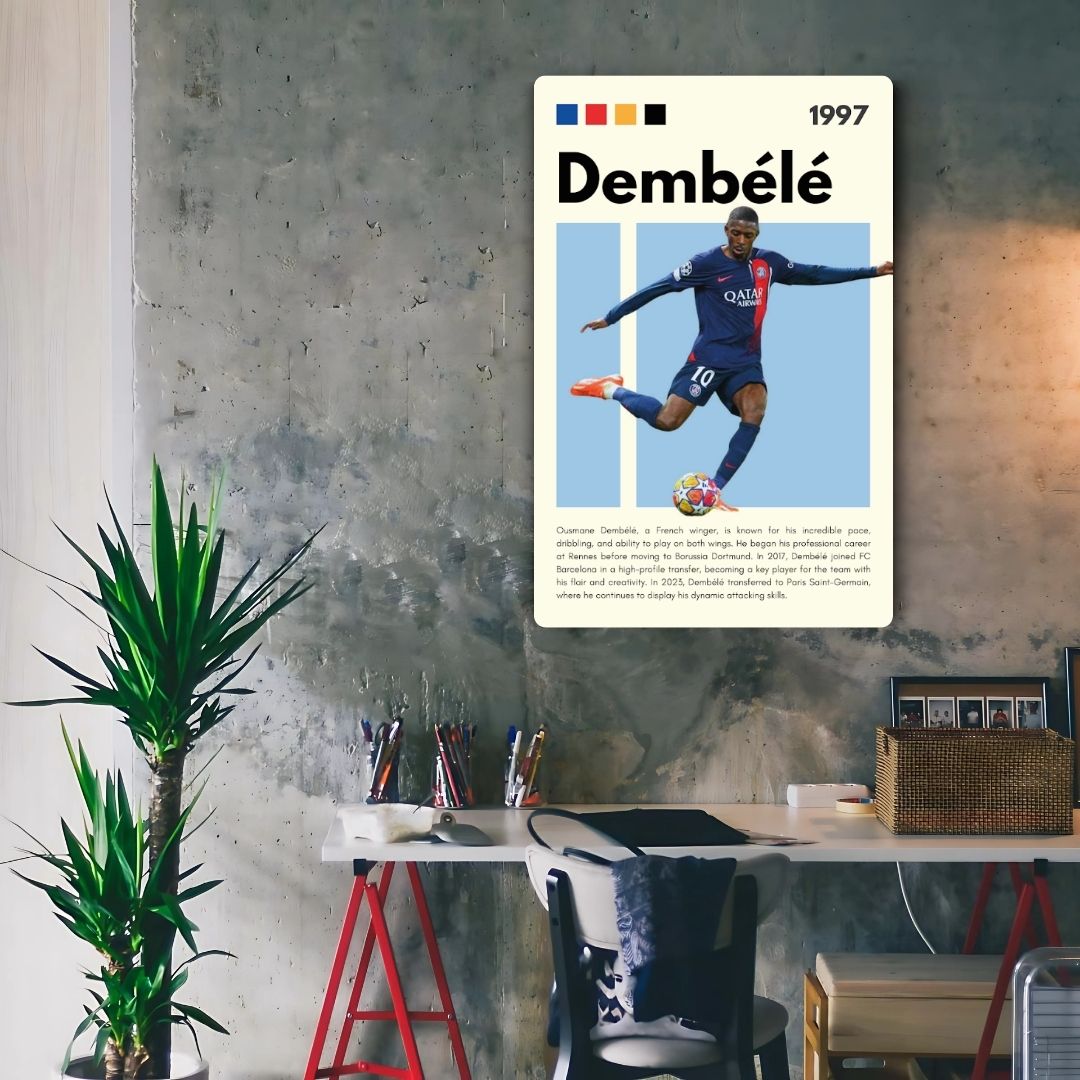 Ousmane Dembélé Metal Poster
